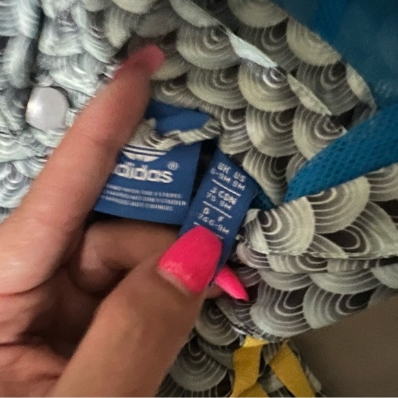 Adidas Grey Yellow Zip Up Hoodie - Picture 3 of 4